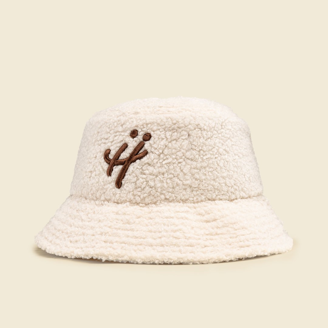 "The signature H" beige bucket hat