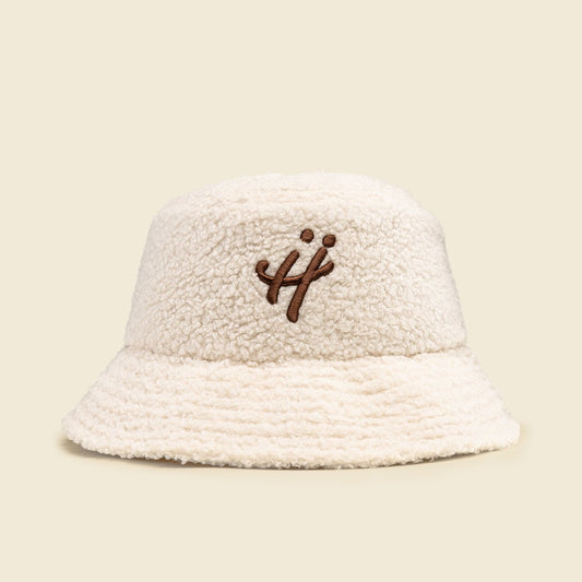 "The signature H" beige bucket hat