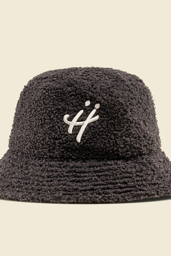 "The signature H" black bucket hat