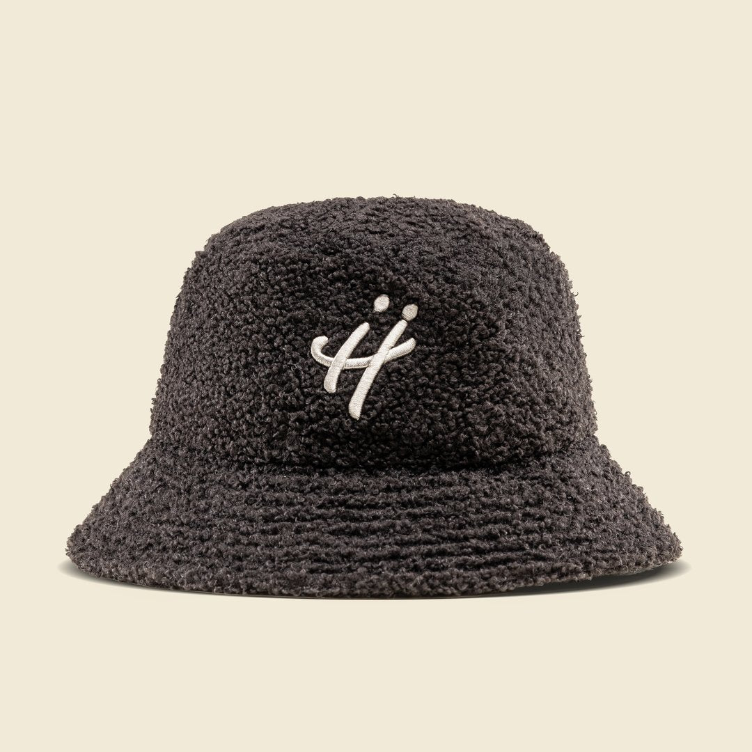 "The signature H" black bucket hat