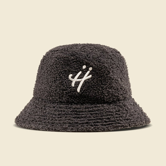"The signature H" black bucket hat