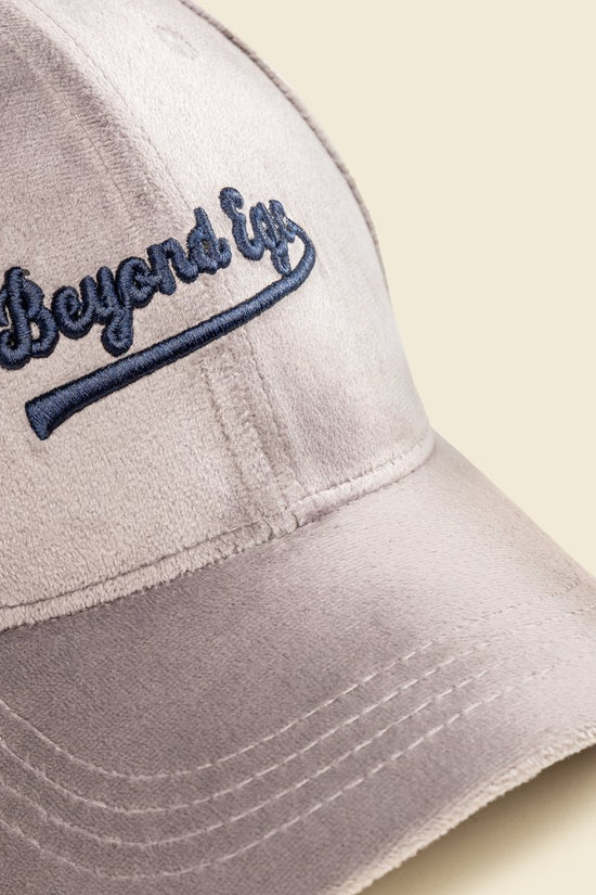 "Letting go to move forward" suede cap