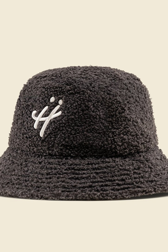 "The signature H" black bucket hat