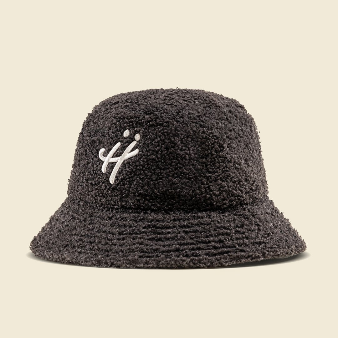 "The signature H" black bucket hat