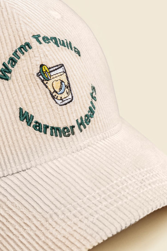 "Night faded, but the love didn’t" corduroy cap