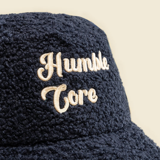 "Built strong core by bowing down" hat