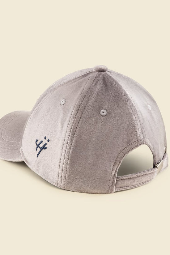 "Letting go to move forward" suede cap
