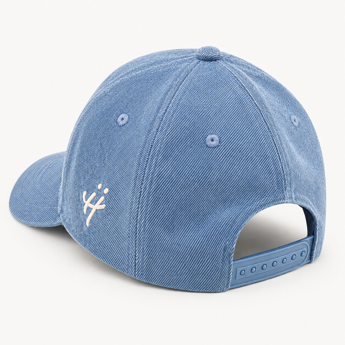 "Grateful for every hand that helped" denim cap