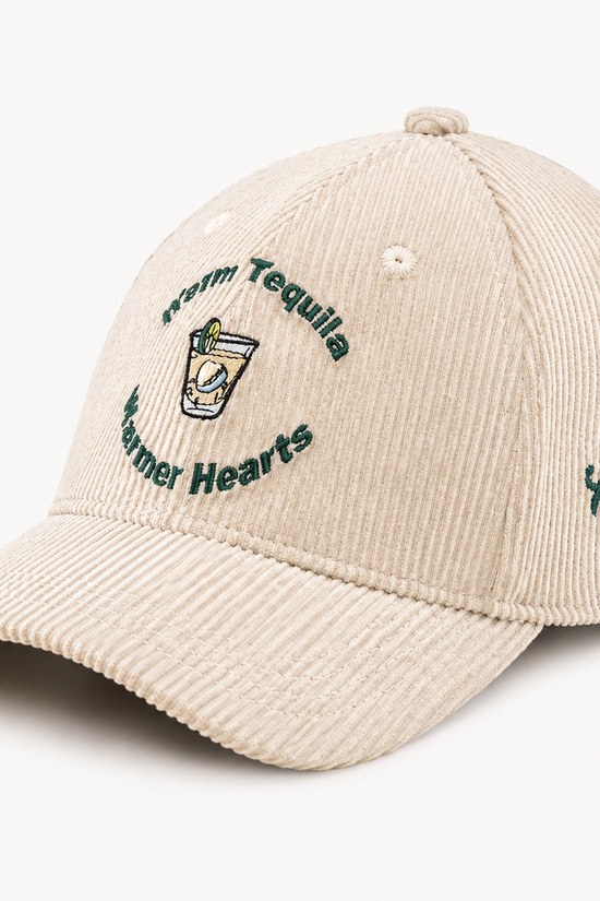 "Night faded, but the love didn’t" corduroy cap