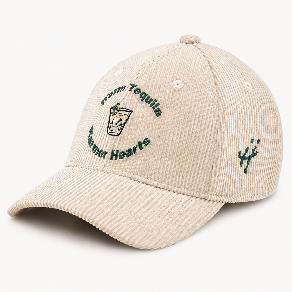 "Night faded, but the love didn’t" corduroy cap