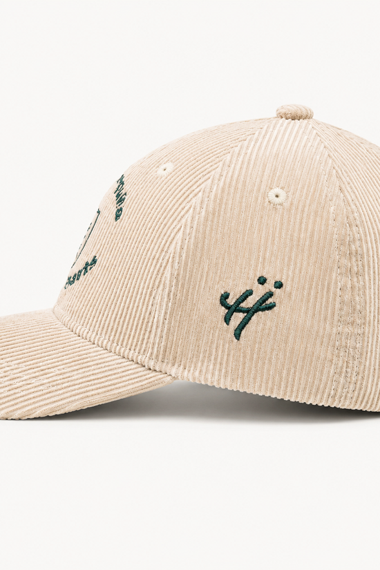 "Night faded, but the love didn’t" corduroy cap