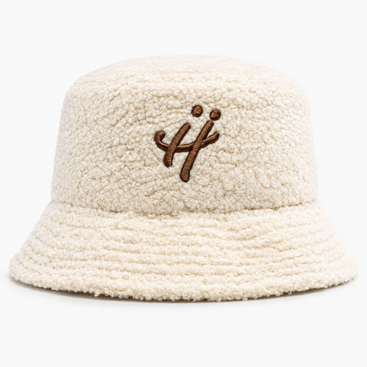 "The signature H" beige bucket hat